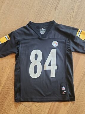 NFL Kids Black and Yellow Steelers Football Jersey - #84 Antonio Brown